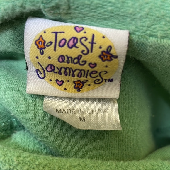 Toast and Jammies green hooded zip up sweatshirt, green, women’s size medium - Picture 6 of 7